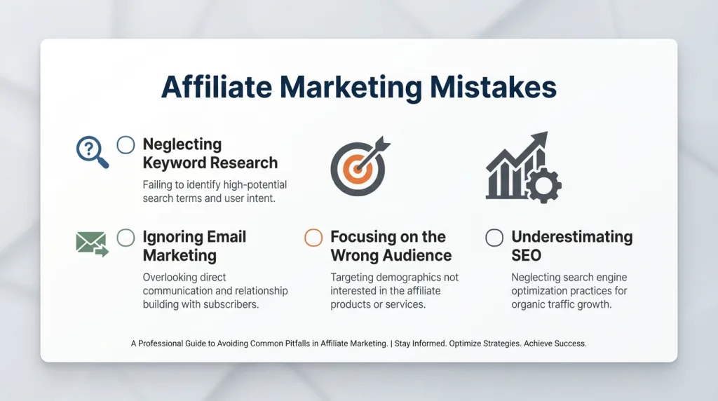 affiliate marketing mistakes beginners make