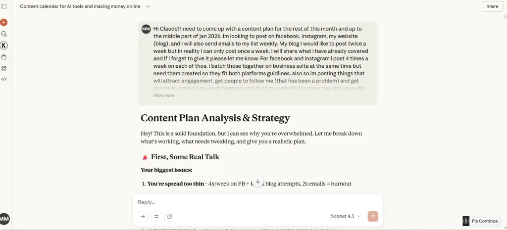 Claude AI review features including Projects tool for organizing content