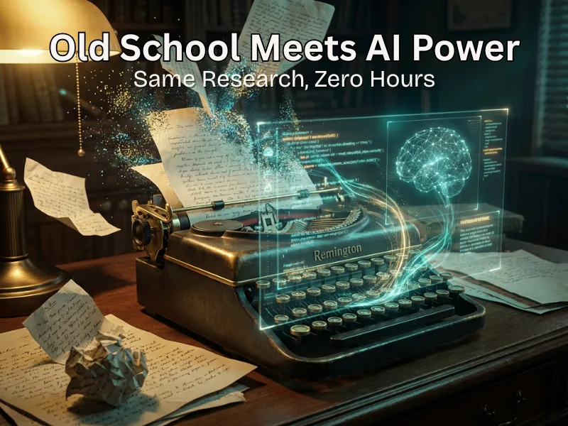 Visual transformation from traditional market research methods to AI-powered analysis tools