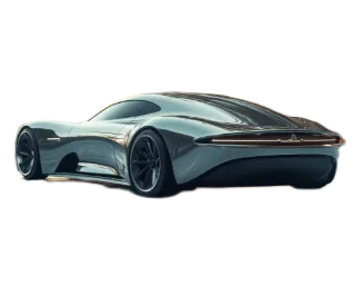 AI background removed image of a futuristic car isolated on a transparent background