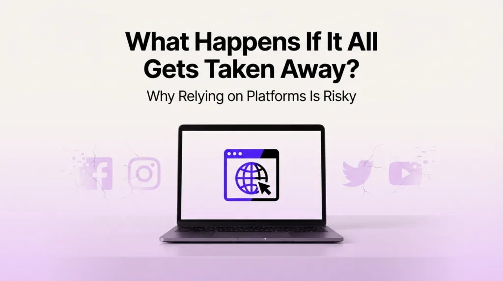 risk of relying on social media platforms for online income and affiliate marketing