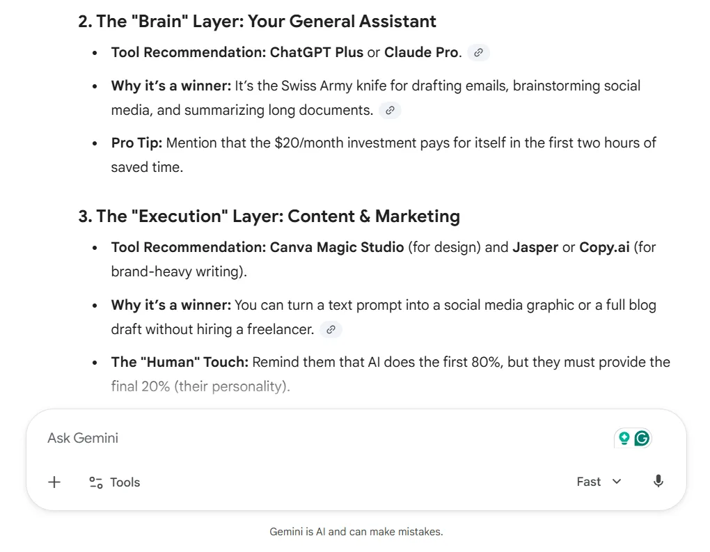 Second part of Gemini blog outline for small business content creation test